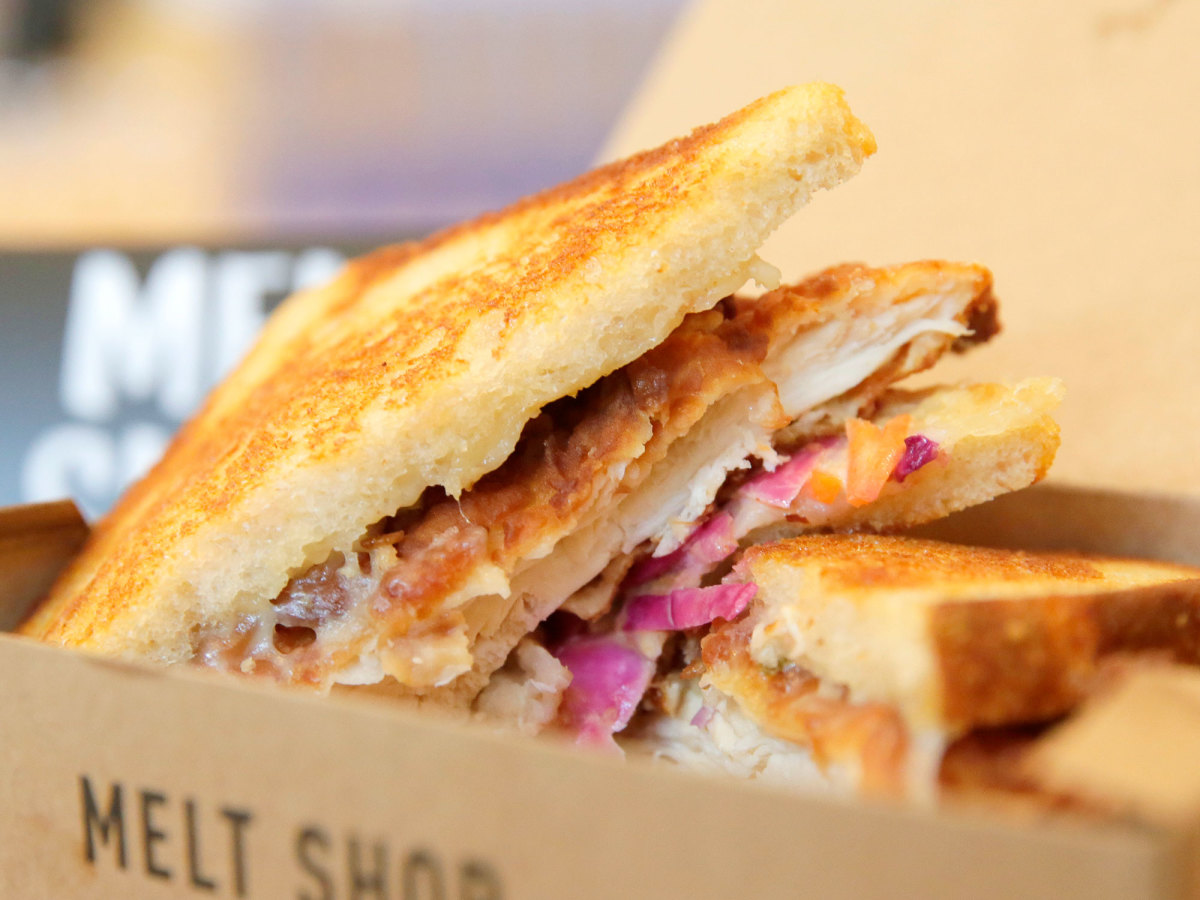One of the grilled cheese sandwiches from Melt Shop. 