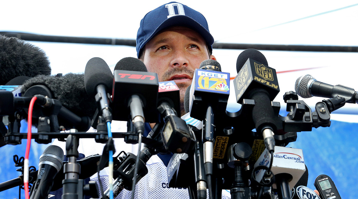 Tony Romo will be behind a different kind of microphone in his new job.