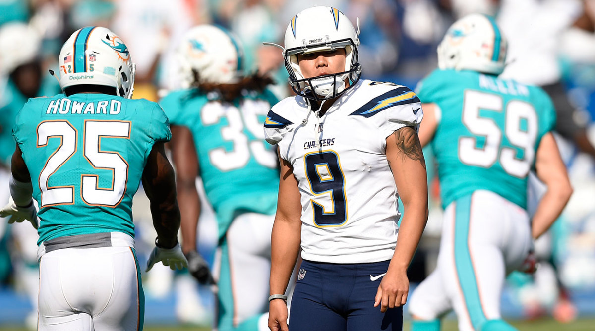 The Chargers moved on from kicker Younghoe Koo Thursday. The rookie had been 3-of-6 on field goal attempts.