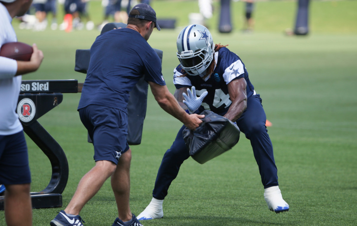 Cowboys linebacker Jaylon Smith has participated in some of the on-field drills during the team’s recent OTAs.