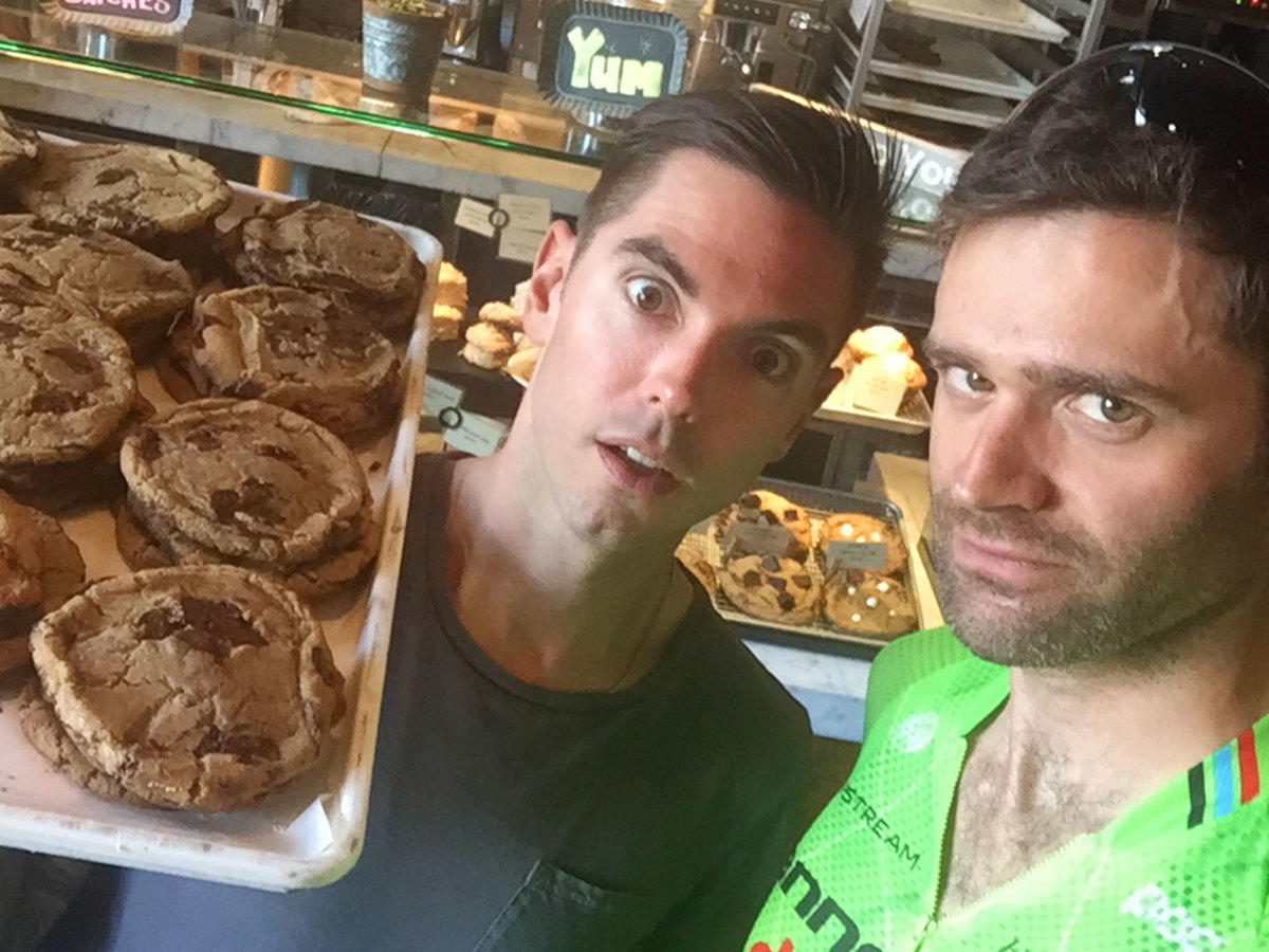 Jeff Mahin of M Street Kitchen, Phil Gaimon, and some delicious cookies.  