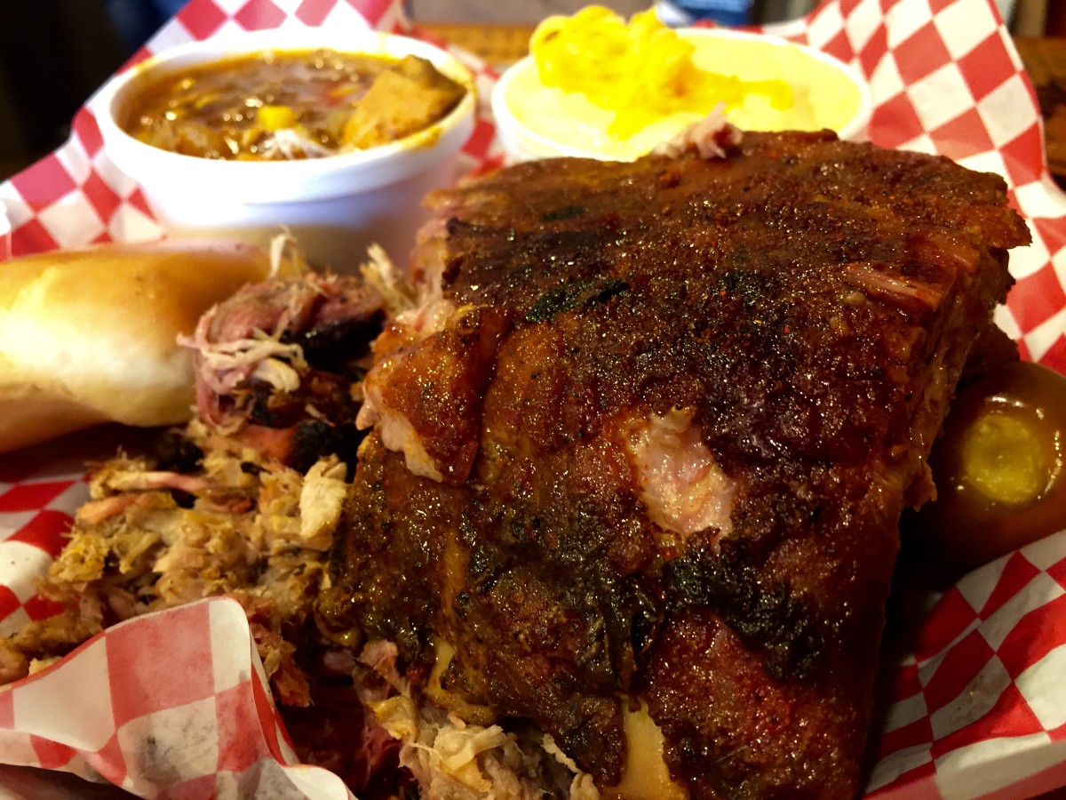 The Smokin' Pig has delicious pork AND brisket. 