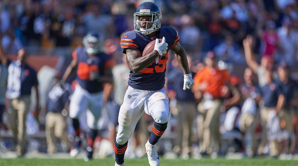 Bears running back Tarik Cohen is overflowing with energy on and off the field.