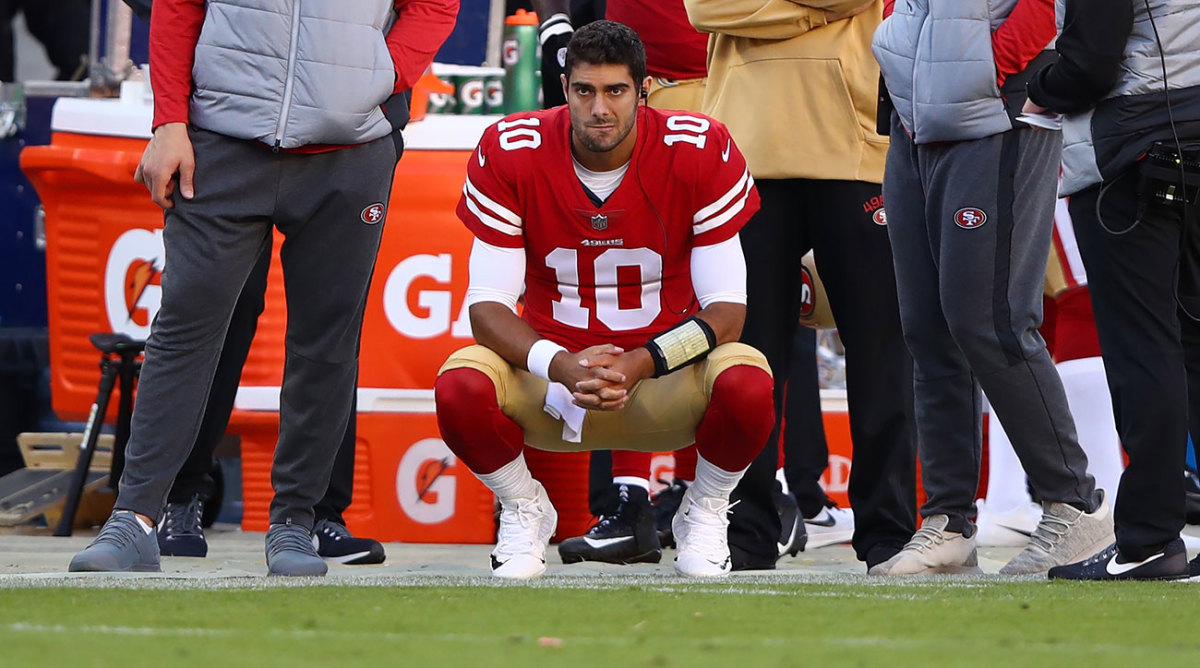 It looks like Jimmy Garoppolo and 49ers fans will have to keep waiting for his debut.