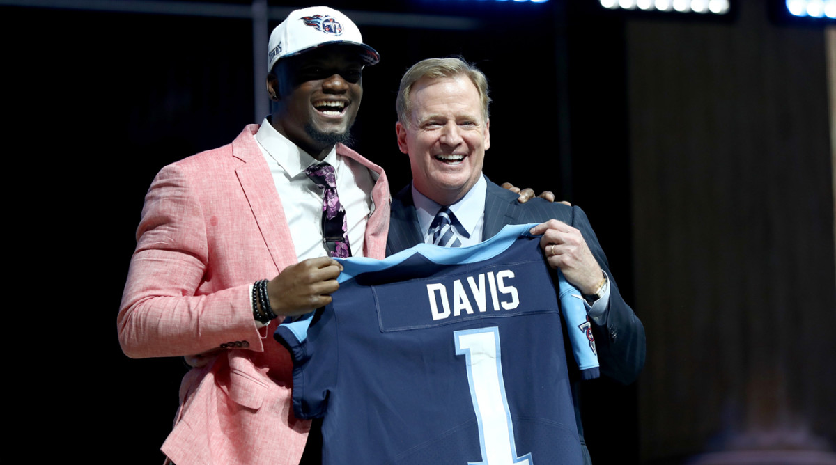 The Titans started a wide receiver run when they made Corey Davis the No. 5 overall pick. Two more were gone in the next four picks.