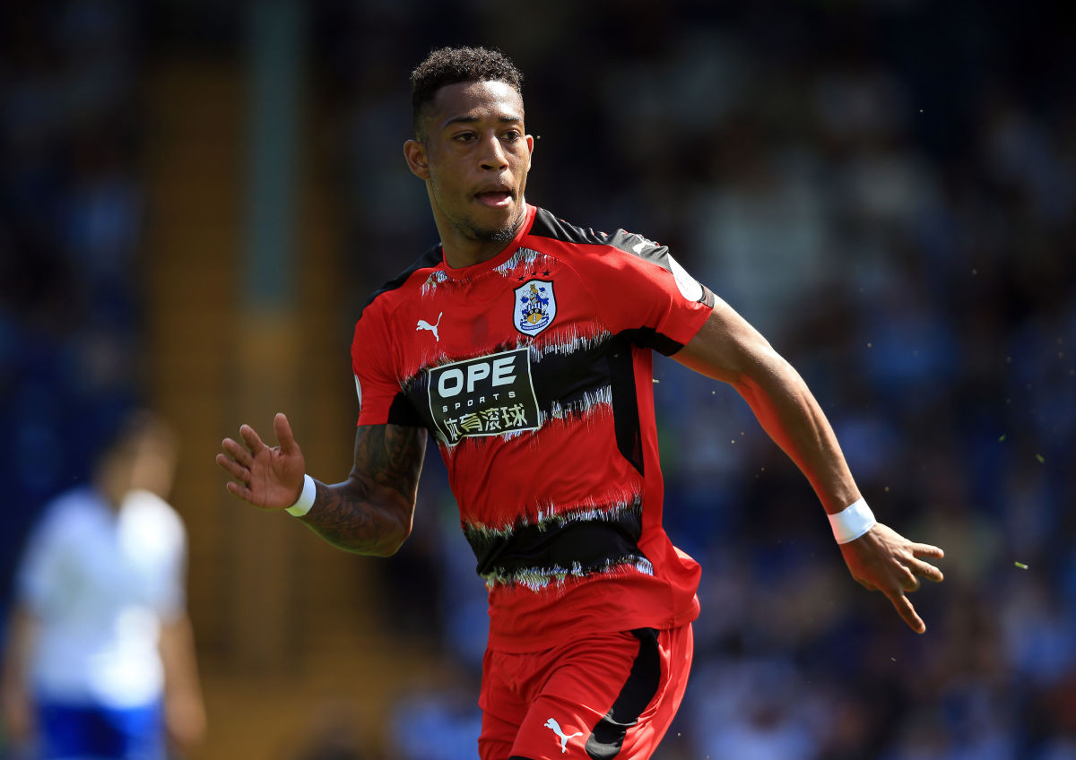BURY, ENGLAND - JULY 16:  Rajiv Van La Parra of Huddersfield Town in action during the pre season friendly game against Bury at Gigg Lane on July 16, 2017 in Bury, England. (Photo by Clint Hughes/Getty Images)