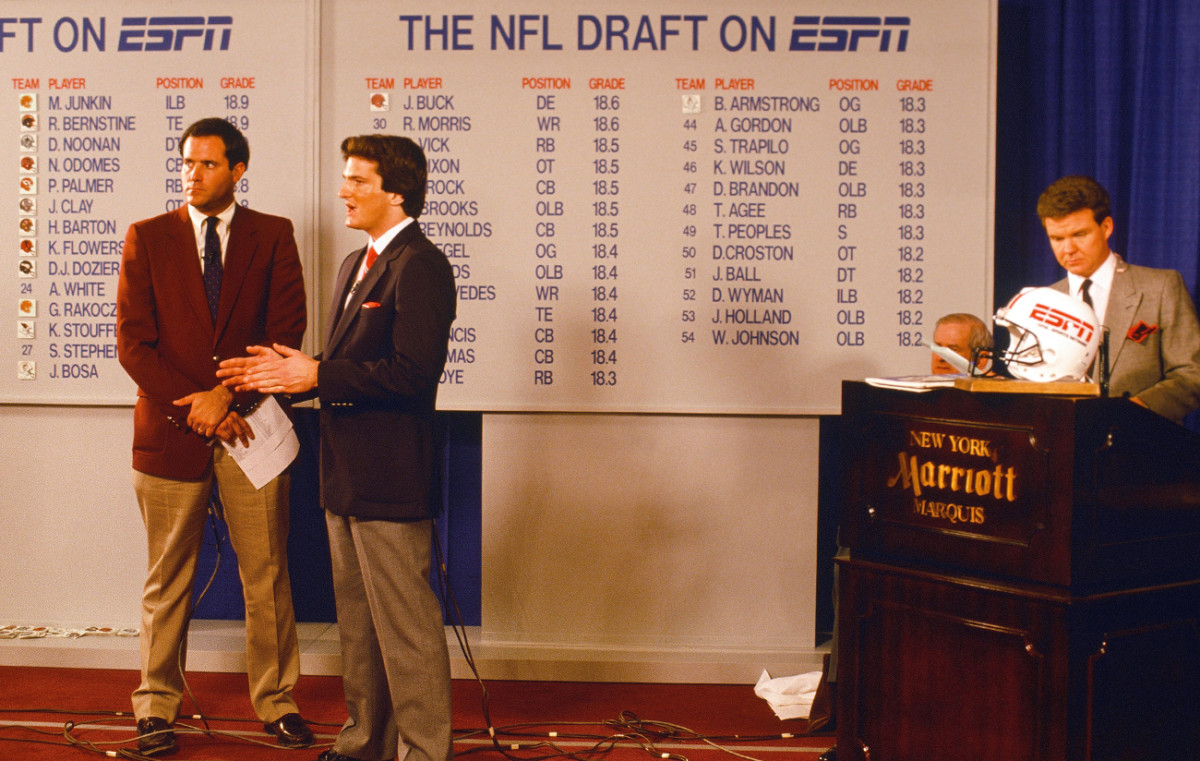 Chris Berman and Mel Kiper, 1987 draft.