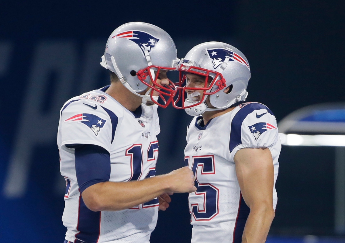 Chris Hogan (right) could become Tom Brady’s new security blanket in the wake of the season-ending injury to Julian Edelman.