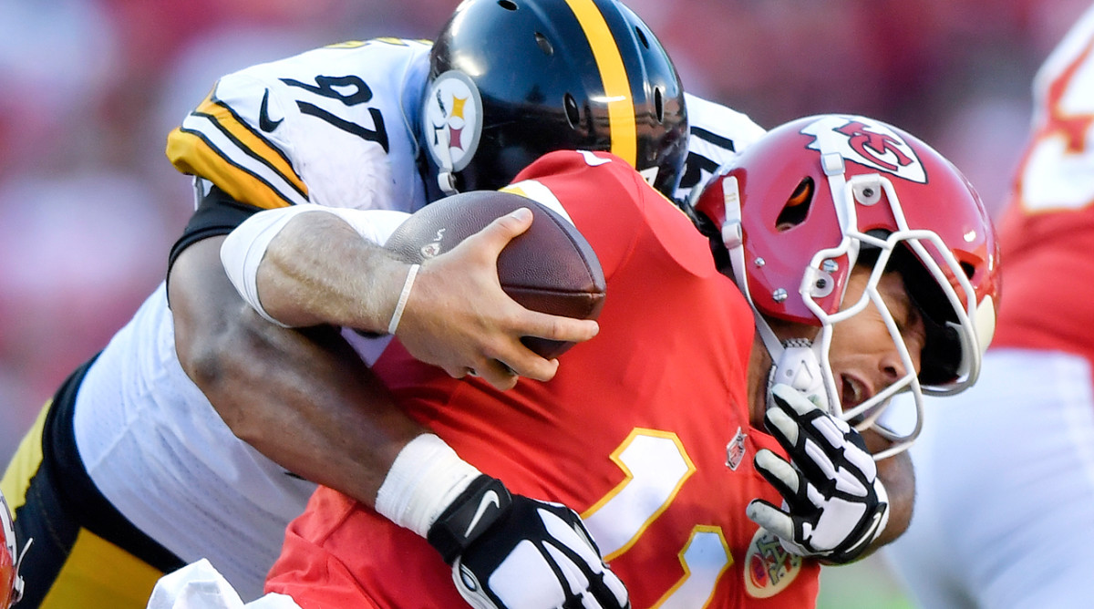 The Steelers sacked Alex Smith three times Sunday and limited the previously unbeaten Chiefs to just 251 total yards.