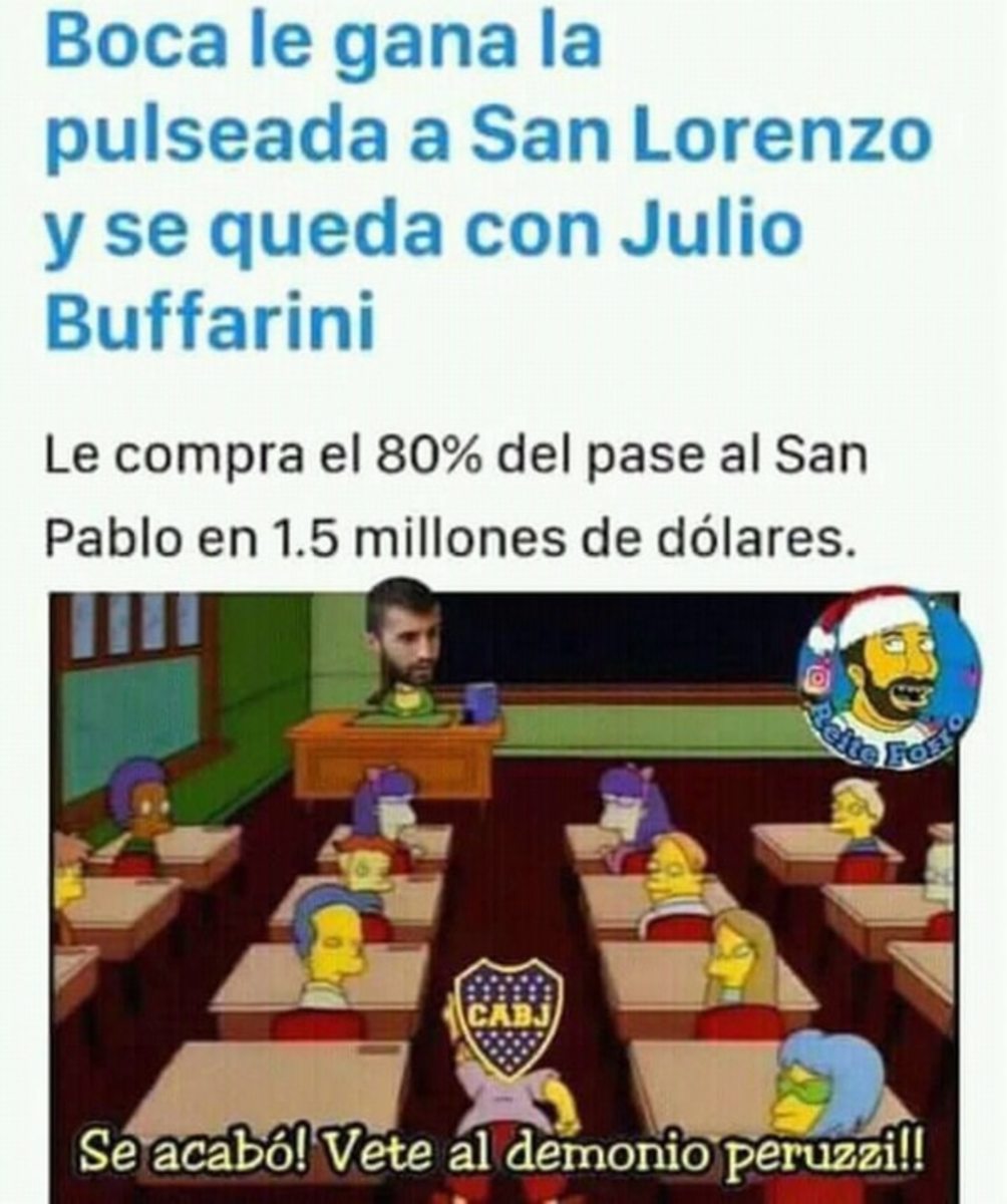 Los memes que dejó el pase de Buffarini a Boca