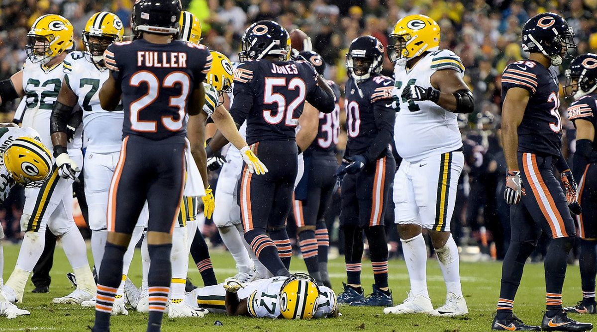 After a scary collision Thursday, Packers receiver Davante Adams could start Sunday while Danny Trevathan had his suspension cut to one game.