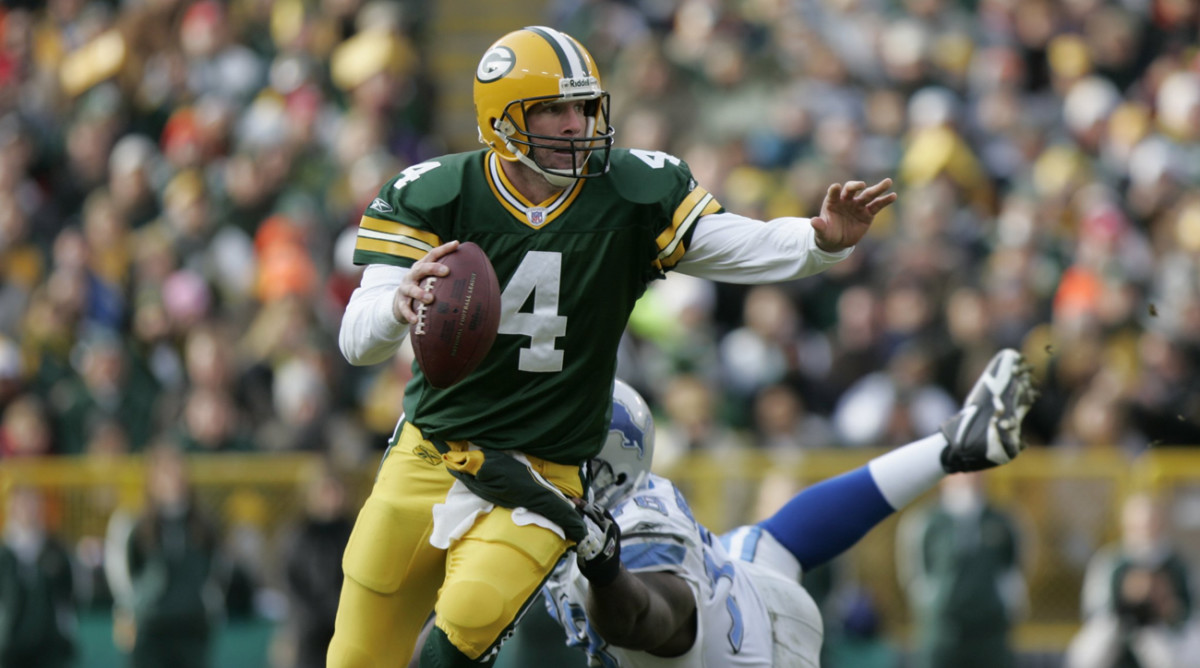 Brett Favre retired as the all-time NFL leader in touchdown passes and interceptions. Peyton Manning later passed Favre for the TD crown.
