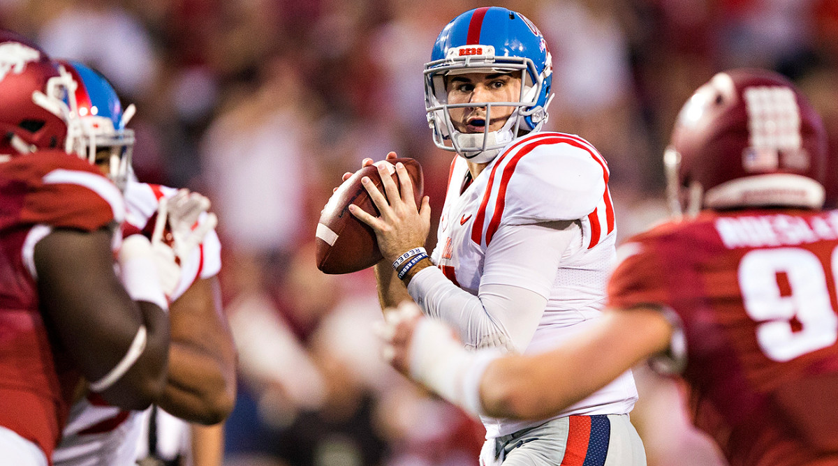 Chad Kelly originally was invited to the combine, but had his invitation rescinded by the NFL due to the quarterback’s past off-field behavior.