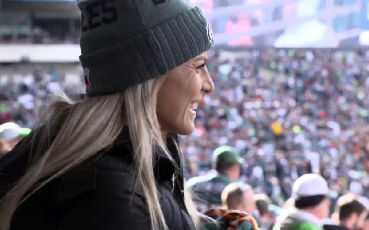 Julie watches from the stands at the Linc.