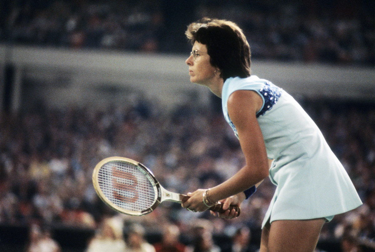 Cast member Steve Carell and former tennis player Billie Jean King