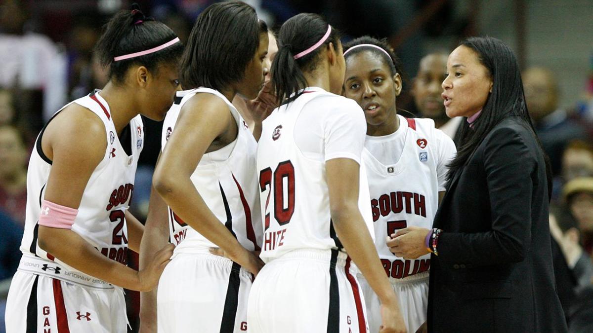 South Carolina women's basketball coach says her team didn't get a White  House invite