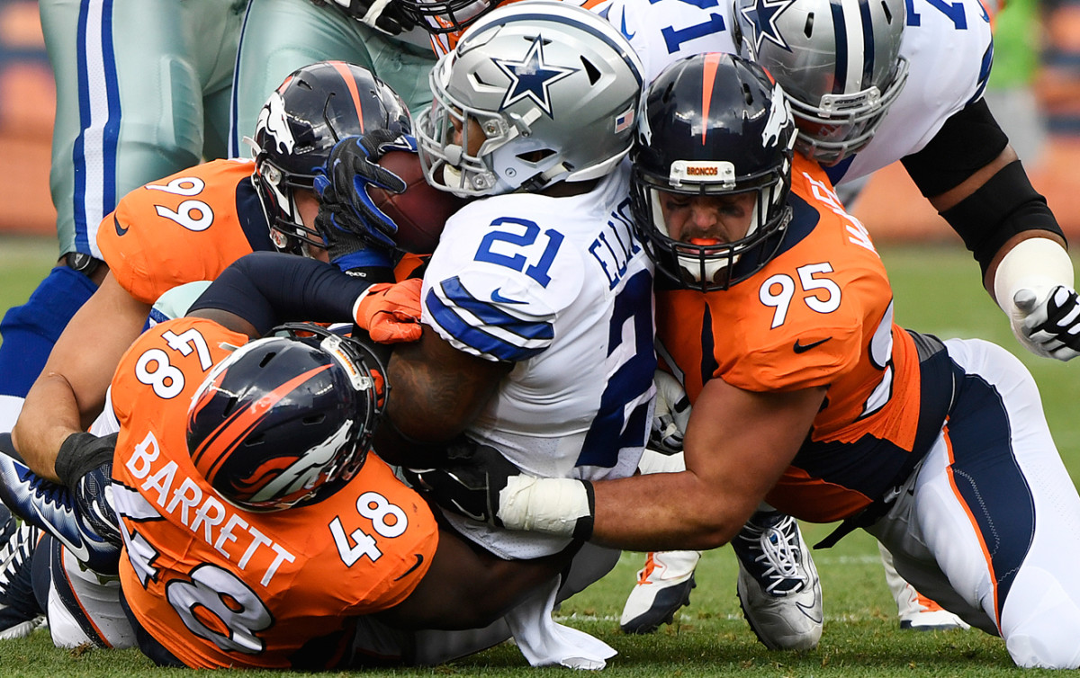 The Broncos defense bottled up Ezekiel Elliott, whose eight-yard rushing performance was his career worst.