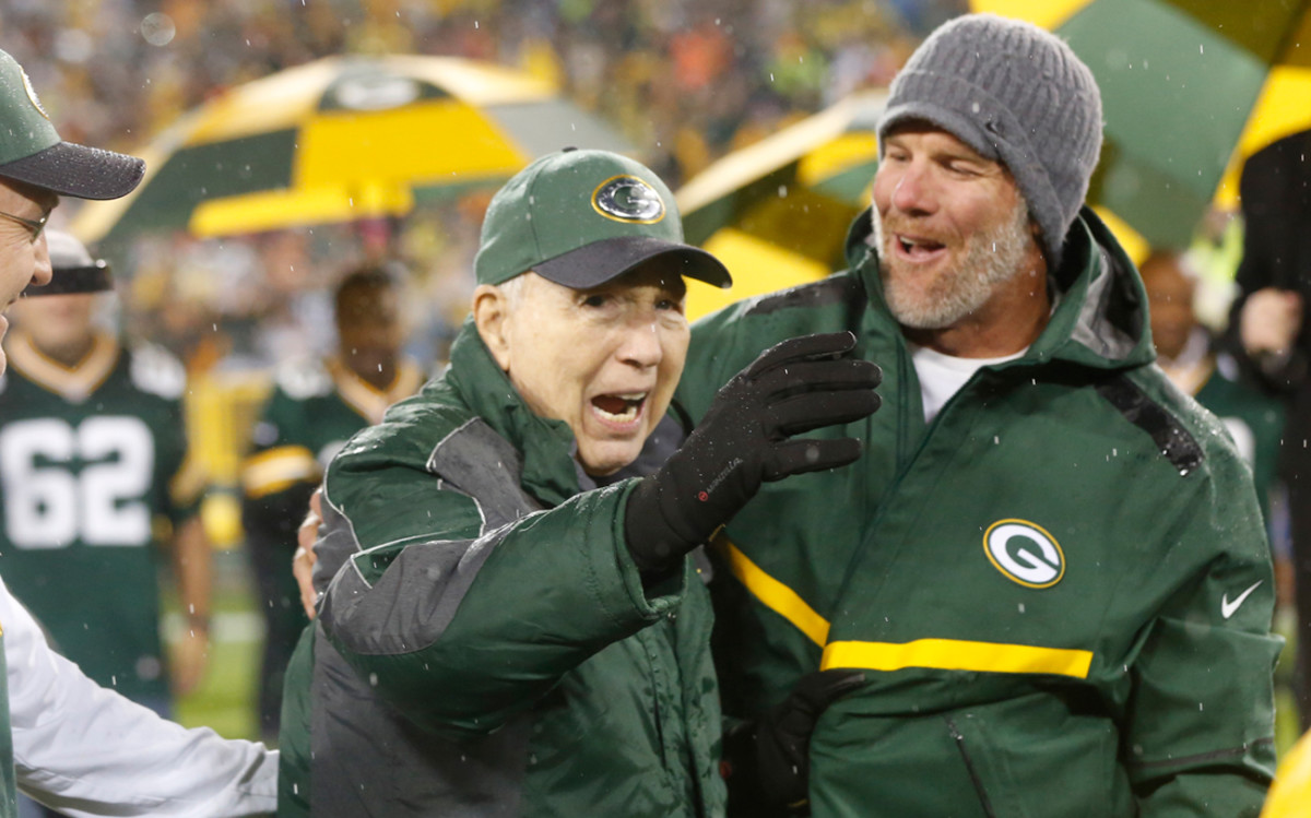 After his strokes and seizures, Bart Starr was wheelchair-bound and his family felt it was running out of options; a year later, after stem cell treatments, he celebrated with Brett Favre at Lambeau. 