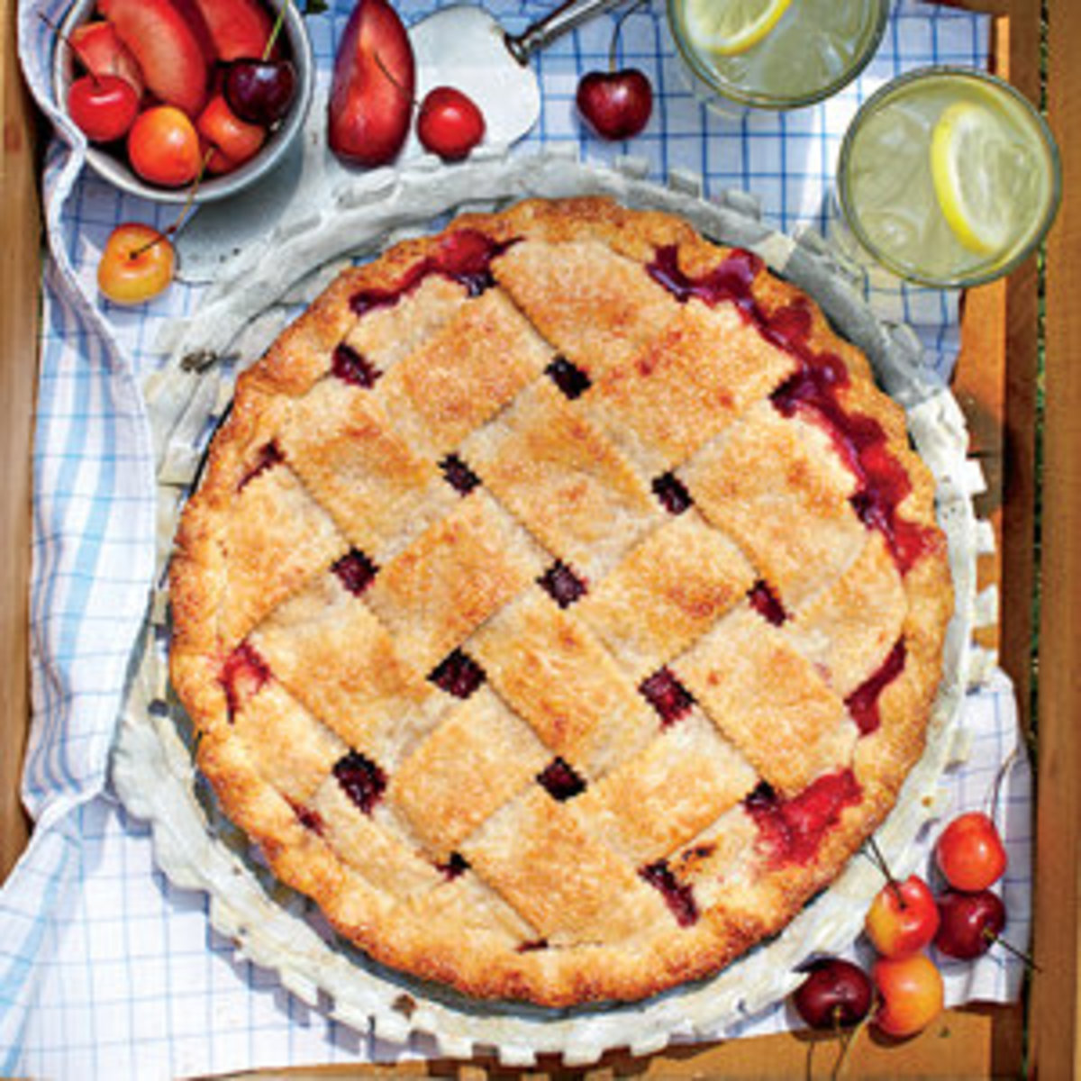 CherryPlum Pie with Cornmeal Crust Sports Illustrated
