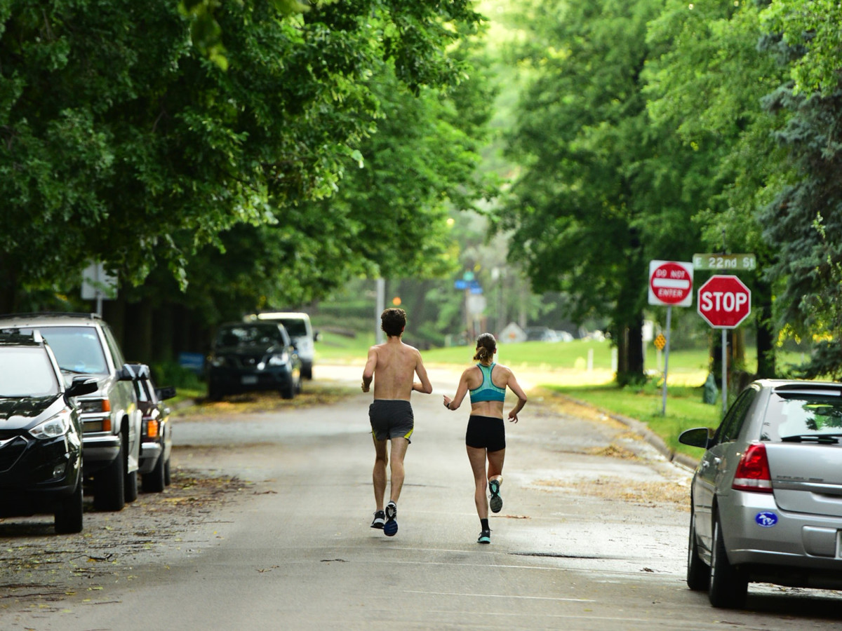 Eight years after her first diagnosis, Gabe continues daily runs with Justin, who's been at her side through it all.