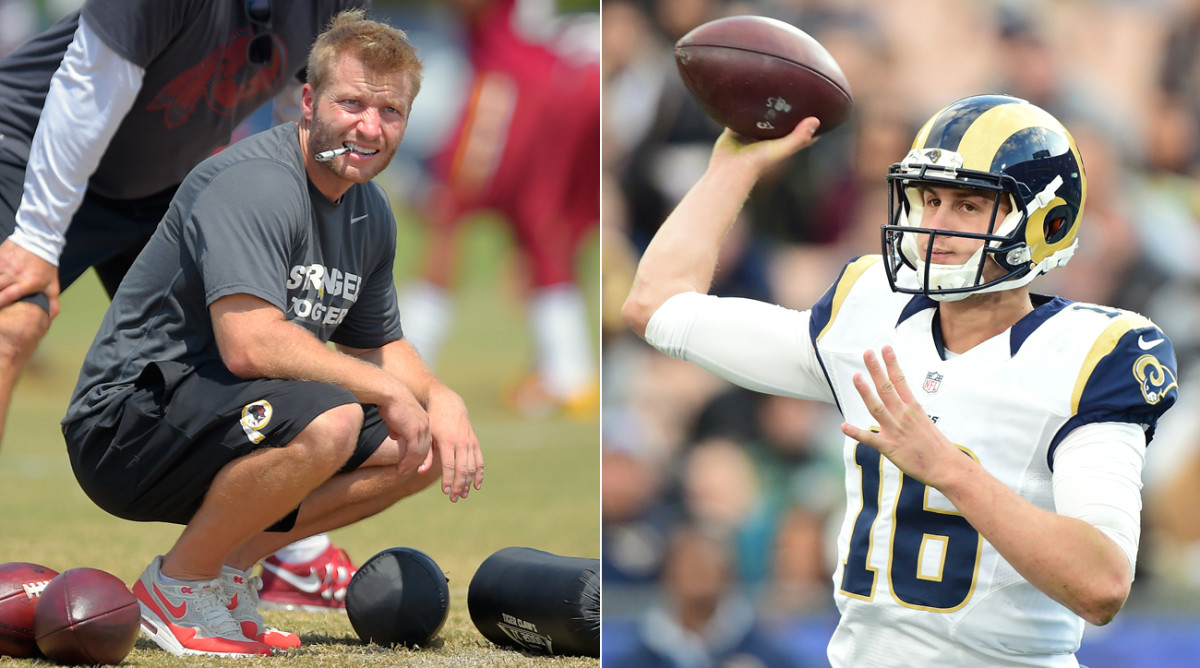 The Rams are considering hiring offensive guru Sean McVay, who would inherit young quarterback Jared Goff. 