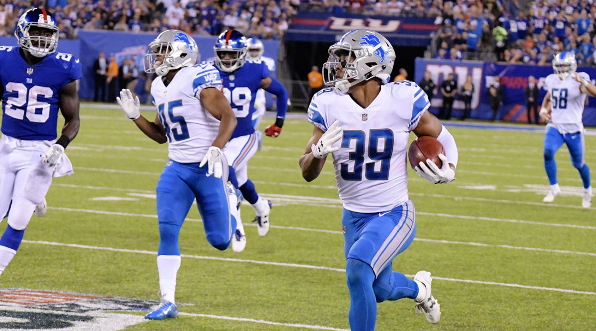 Rookie Jamal Agnew returned a punt 88 yards as the Lions pulled off a Monday Night Football road victory.