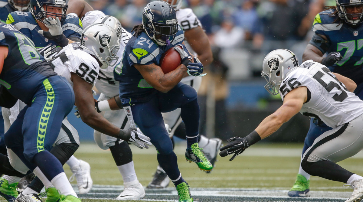 Out of football last season, Marshawn Lynch reportedly is mulling a comeback, and his hometown Raiders need a veteran running back.