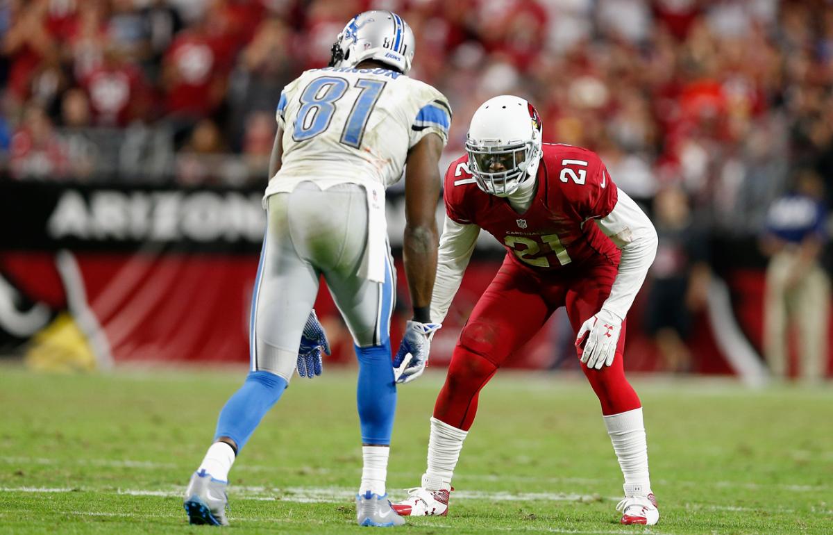 Peterson lines up against Calvin Johnson in Nov. 2014.