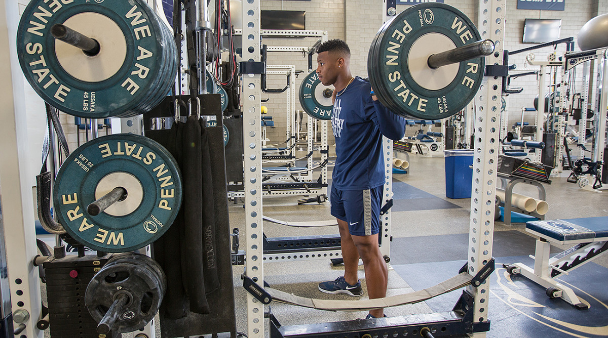 Barkley has doubled his personal best since squatting 300 pounds for the first time as a sophomore in high school.