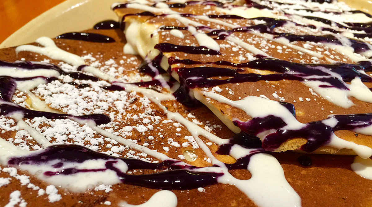 The blueberry danish pancakes from Snooze that helped cure a cold. 