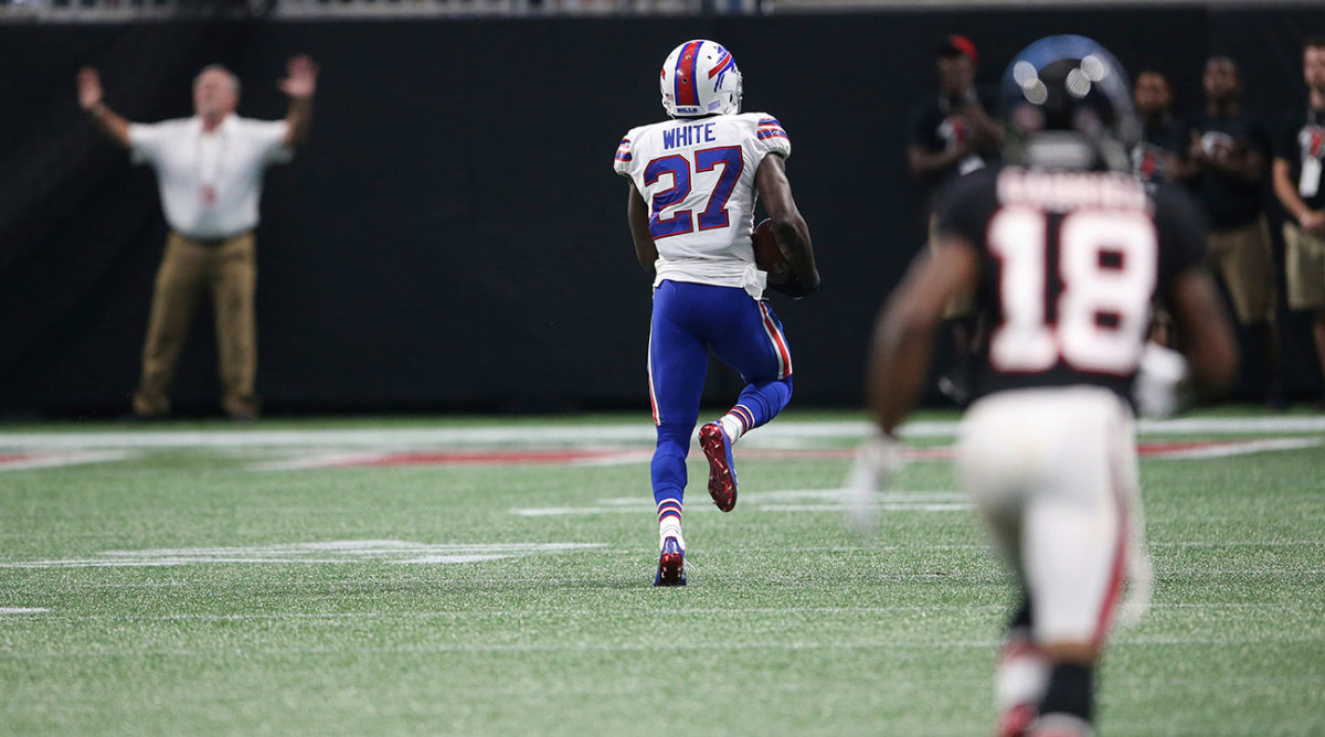 Rookie corner Tre'Davious White starred again for the Bills, returning a fumble recovery for a touchdown in a 23-17 win over the Falcons.