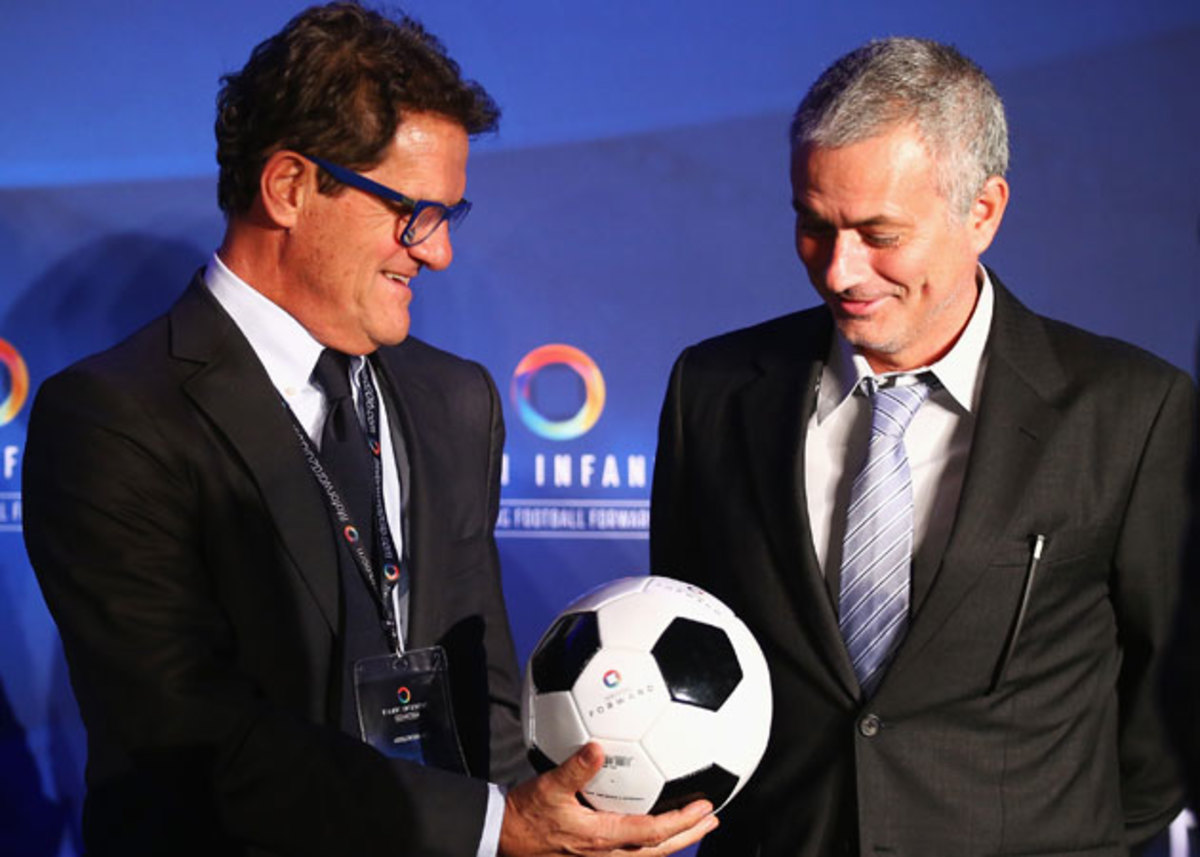 From left, Fabio Capello and Jose Mourinho are two of the managers to have the greatest influence on Zlatan Ibrahimovic.