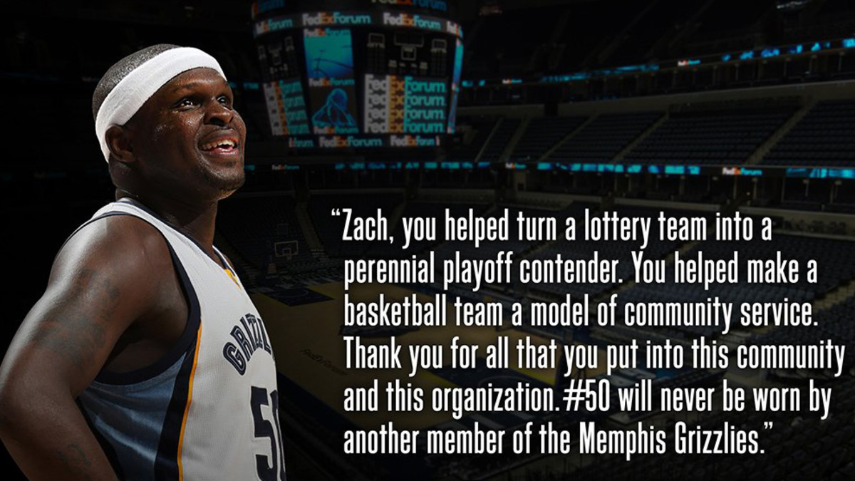The Memphis Grizzlies Will Retire Number 50 For Zach Randolph Even Though  He Just Signed With The Kings