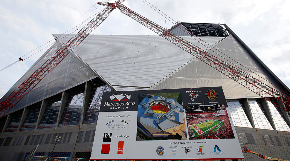 A look at Mercedes Benz Stadium, which will replace the Georgia Dome as the new home of the Atlanta Falcons.