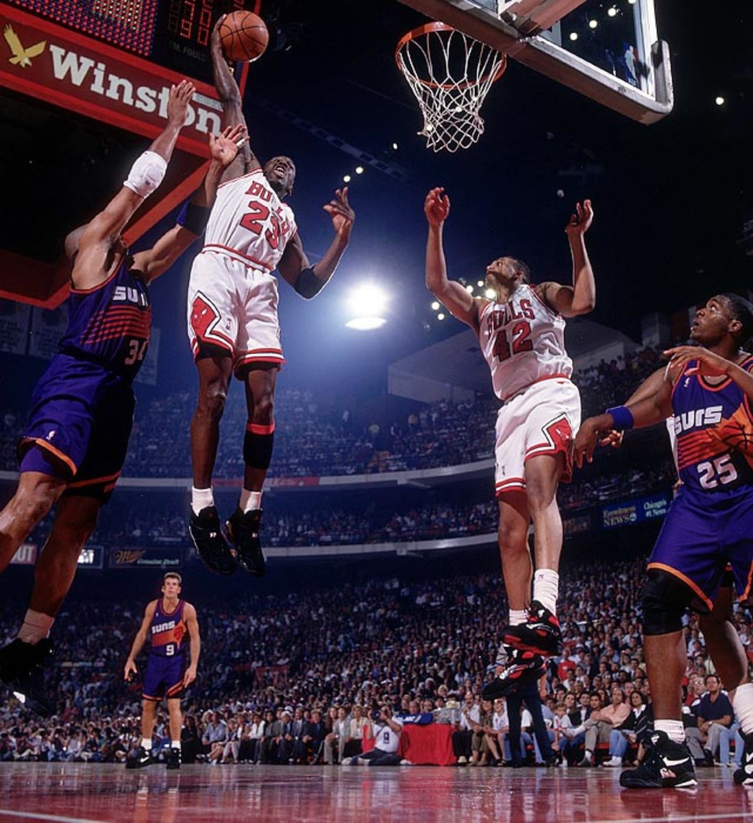 June 16, 1993: Scores 55 points vs. Suns