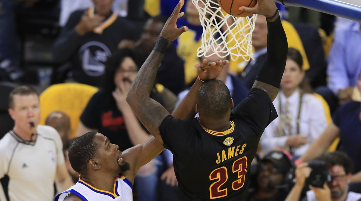 NBA Finals: LeBron James dunks on Kevin 