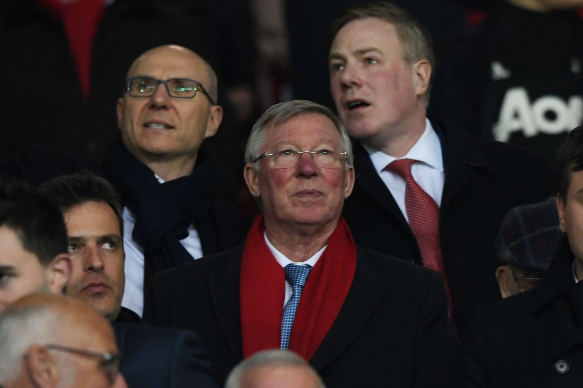 MANCHESTER, ENGLAND - MARCH 16:  Sir Alex Ferguson the UEFA Europa League Round of 16, second leg match between Manchester United and FK Rostov at Old Trafford on March 16, 2017 in Manchester, United Kingdom.  (Photo by Stu Forster/Getty Images)