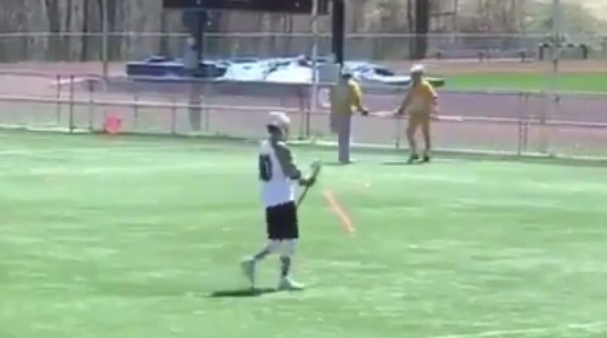 Genesee Community College turns hiddenball lacrosse goal of the year
