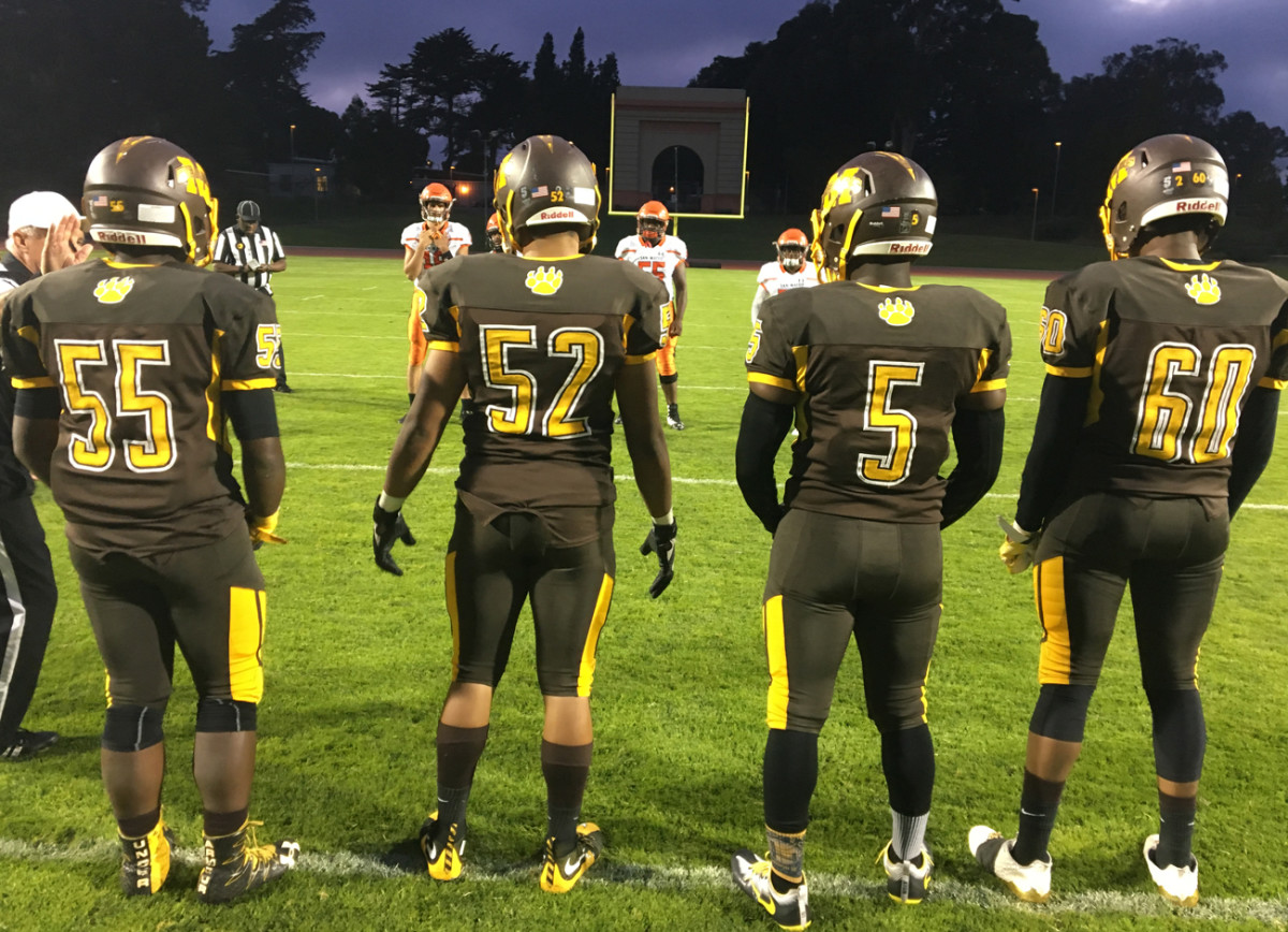 Mission High lines up against San Mateo. 