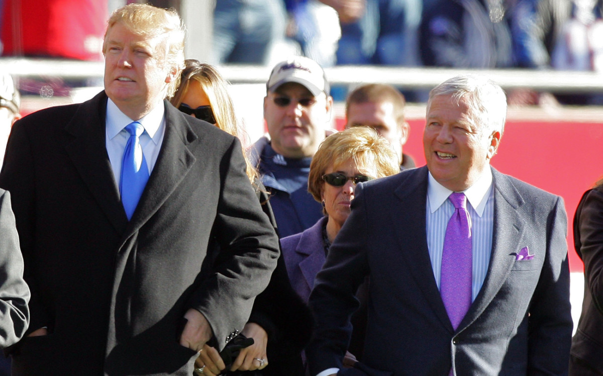 New England Patriots owner Robert Kraft counts President Trump among his best friends.