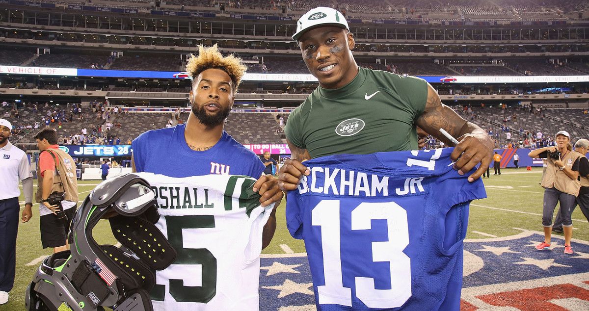 Competitors in the past, Odell Beckham and Brandon Marshall now will be teammates in 2017.