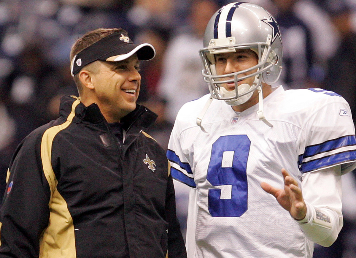 Romo shares a unique relationship with Saints coach Sean Payton, who served as Cowboys quarterback coach when the team drafted him.