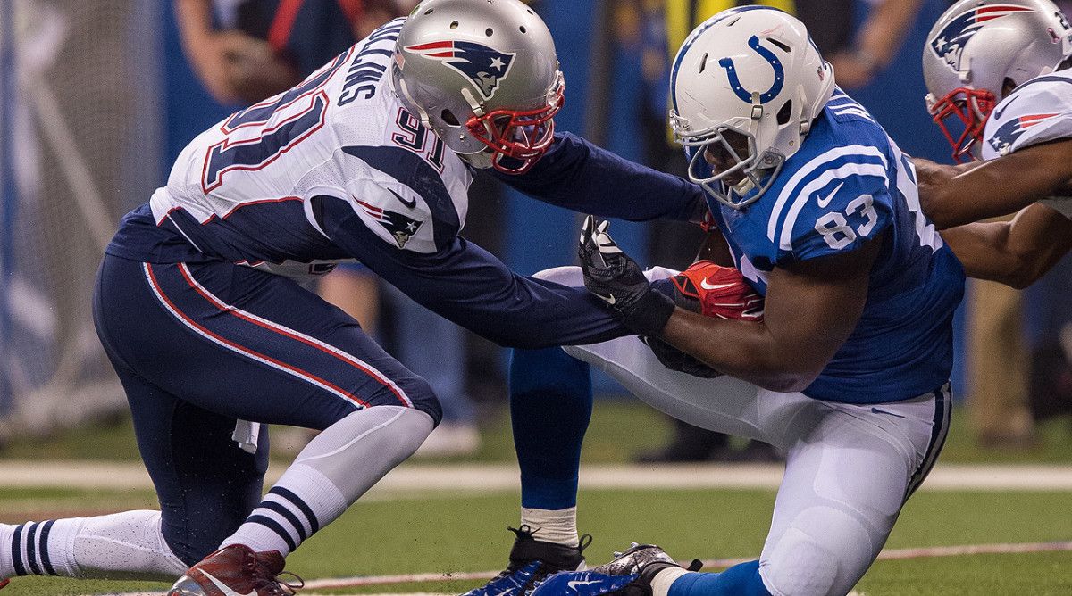 The Patriots reportedly sent a fourth-round pick to the Colts for tight end Dwayne Allen and a sixth-rounder in return.