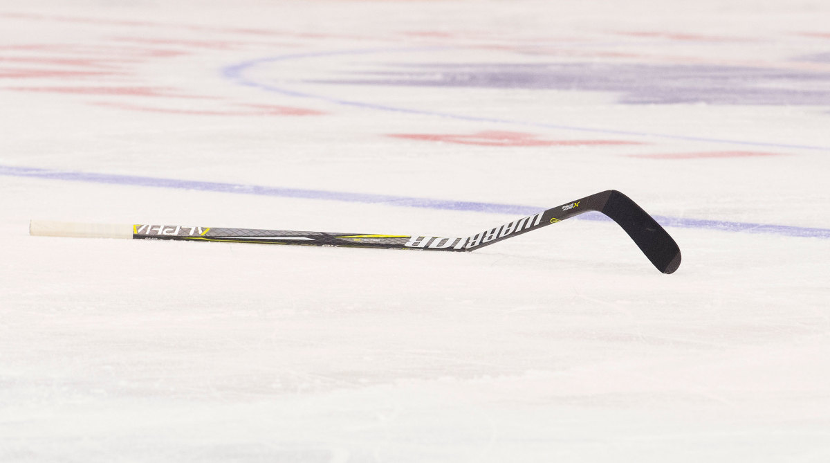 Broken Ice Hockey Stick