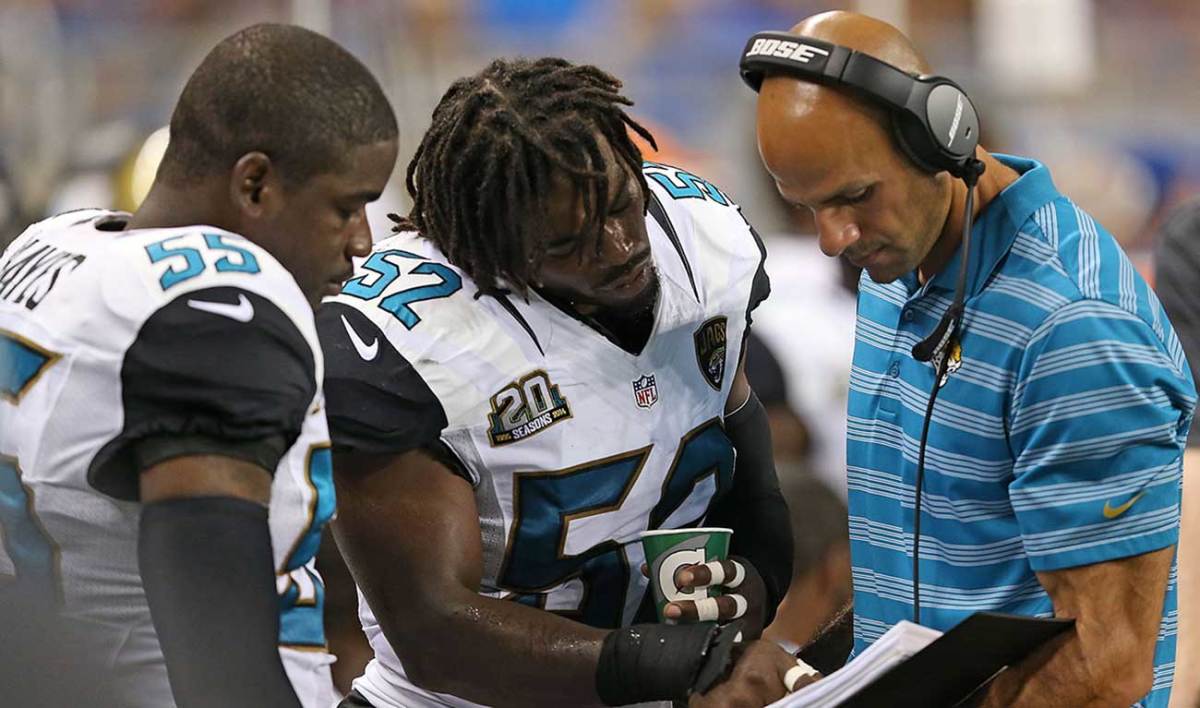 Saleh spent three seasons as linebackers coach for the Jaguars.