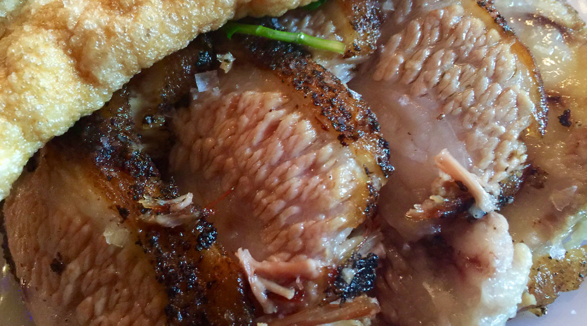 The pork jowl from Mission Chinese.