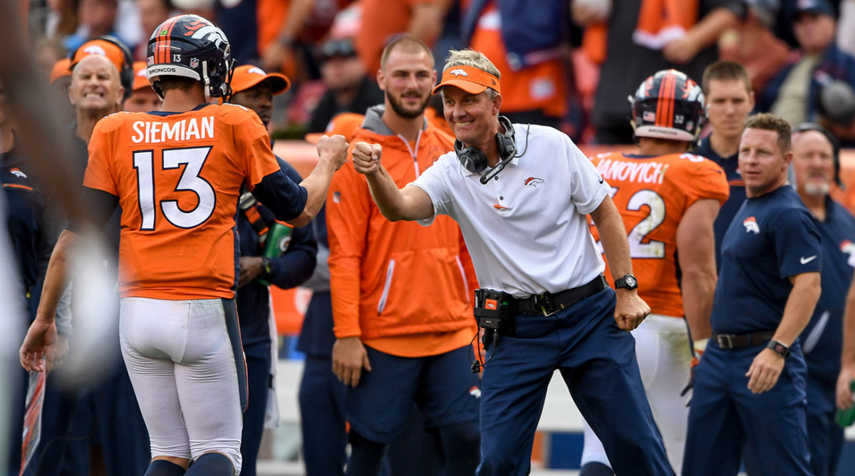 Broncos QB Trevor Siemian is tied for the league lead with six touchdown passes through two games.