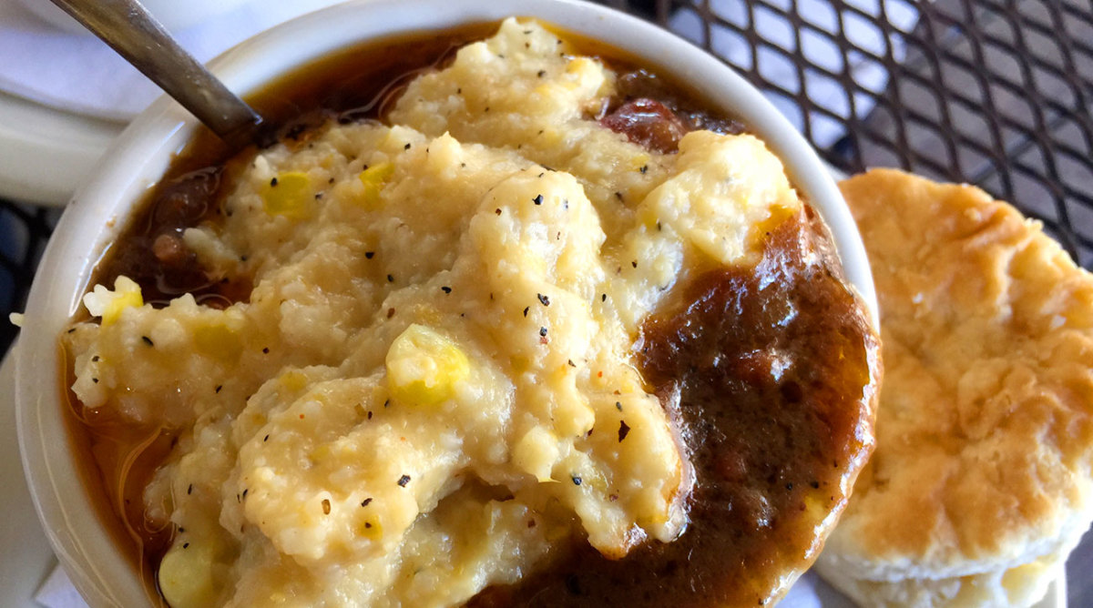 Grits and gillades from BB's in Houston.