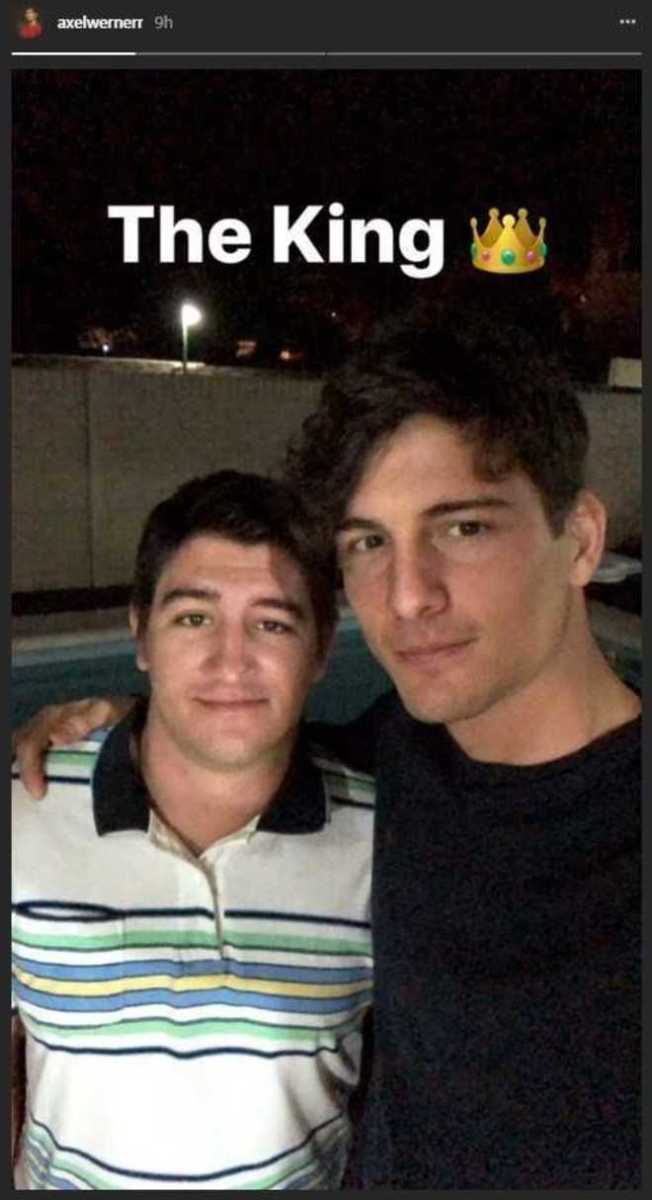 Werner festejó con amigos.