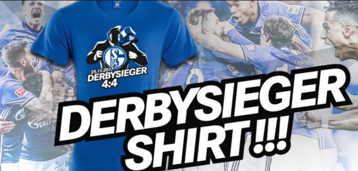 Photo Schalke Unveil Taunting T Shirt To Mark Spectacular Comeback Against Fierce Rivals Dortmund Sports Illustrated